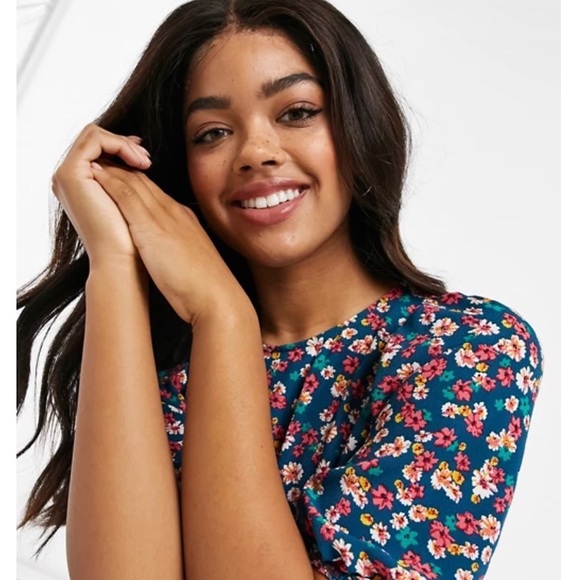 ASOS Design short sleeve floral smock dress - Picture 5 of 8